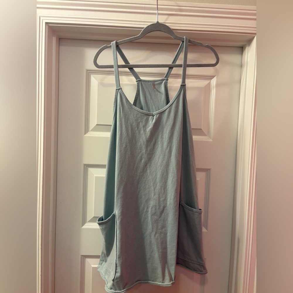 Light Blue Sleeveless Top with Pockets FP MOVEMENT